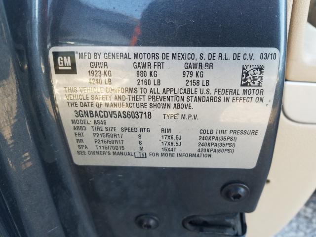 2010 CHEVROLET HHR LT 3GNBACDV5AS603718