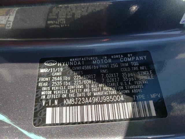 2019 HYUNDAI TUCSON SE KM8J23A49KU985004