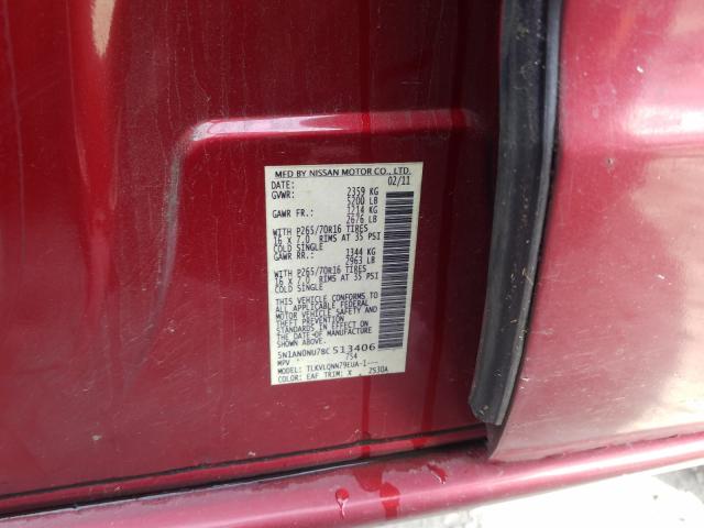 2011 NISSAN XTERRA OFF 5N1AN0NU7BC513406