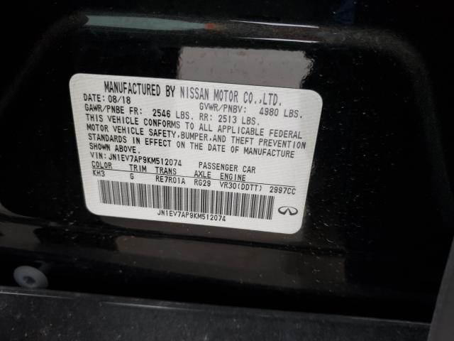 2019 INFINITI Q50 LUXE JN1EV7AP9KM512074