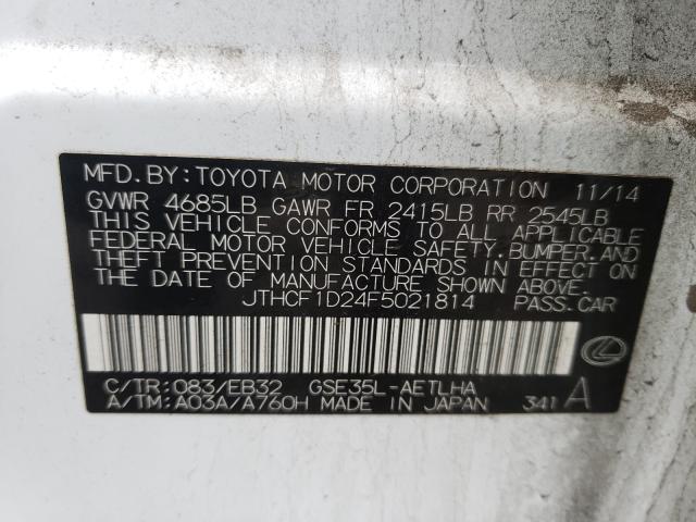 2015 LEXUS IS 250 JTHCF1D24F5021814