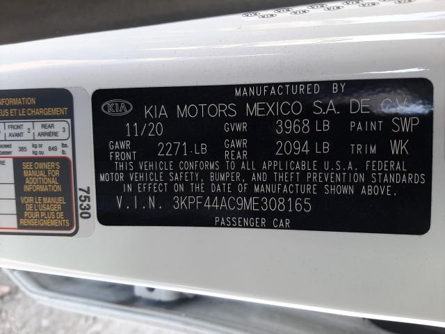 2021 KIA FORTE GT 3KPF44AC9ME308165