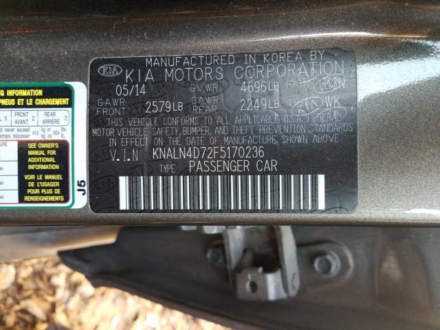 2015 KIA CADENZA PR KNALN4D72F5170236
