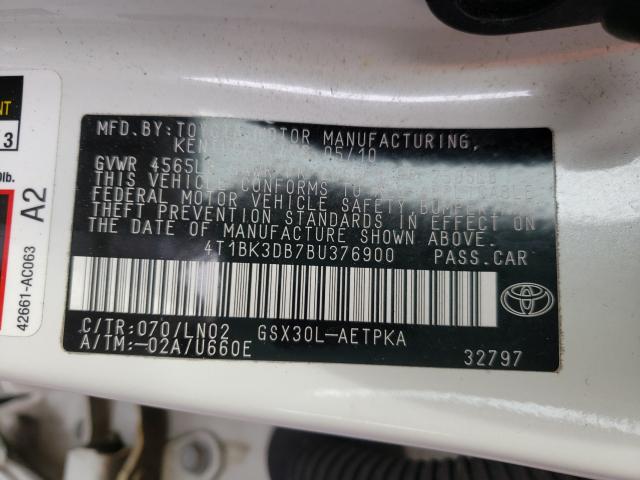 2011 TOYOTA AVALON BAS 4T1BK3DB7BU376900