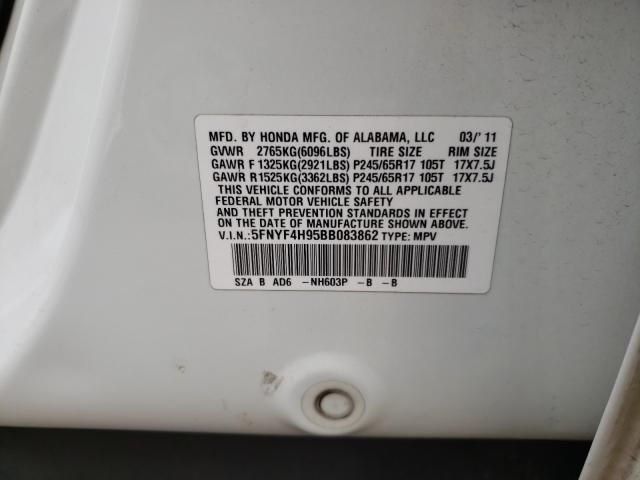 2011 HONDA PILOT TOUR 5FNYF4H95BB083862