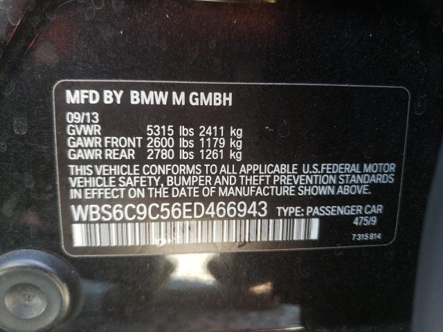2014 BMW M6 GRAN CO WBS6C9C56ED466943