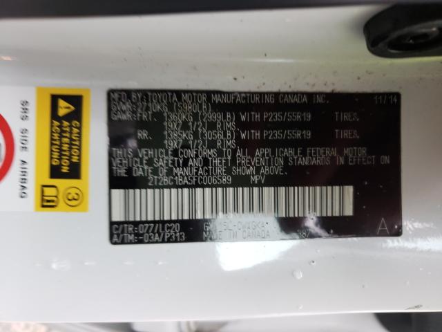 2015 LEXUS RX 450H 2T2BC1BA5FC006589