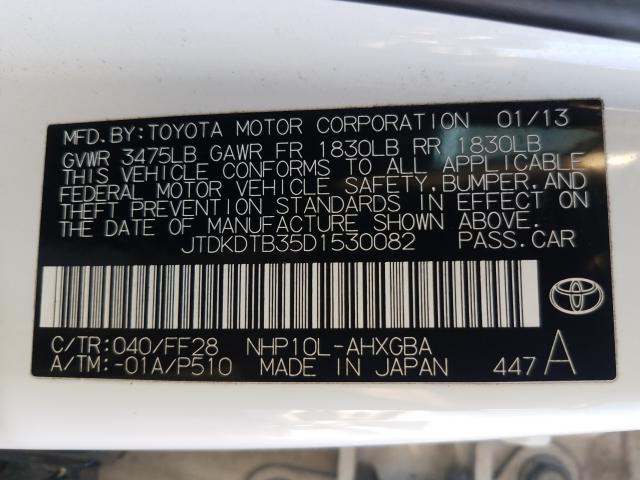 2013 TOYOTA PRIUS C - JTDKDTB35D1530082