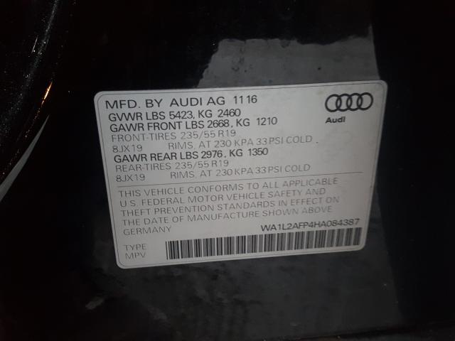 VIN WA1L2AFP4HA084387 2017 Audi Q5, Premium Plus no.10