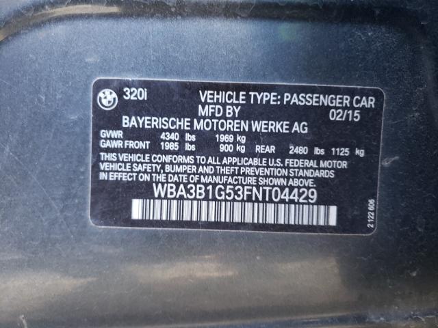 2015 BMW 320 I WBA3B1G53FNT04429