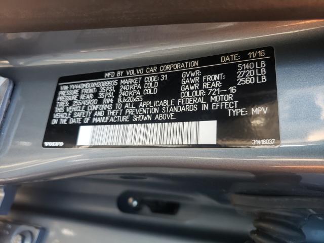 2017 VOLVO XC60 T5 IN YV440MDUXH2089935