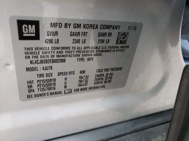 2014 BUICK ENCORE CON KL4CJBSB2EB602988