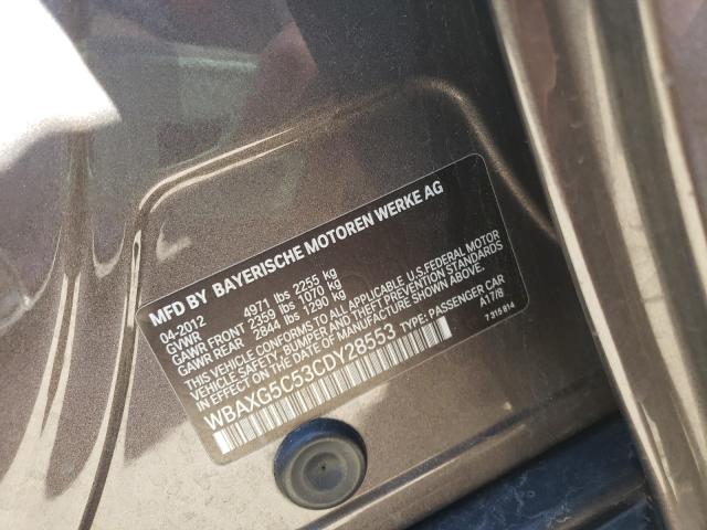 2012 BMW 528 I WBAXG5C53CDY28553