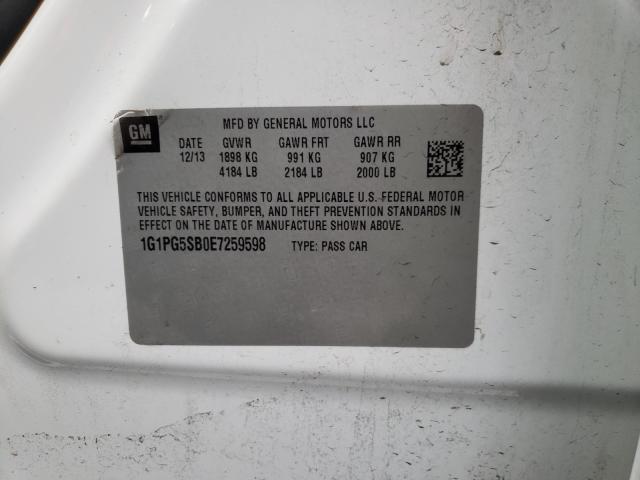 2014 CHEVROLET CRUZE LTZ 1G1PG5SB0E7259598