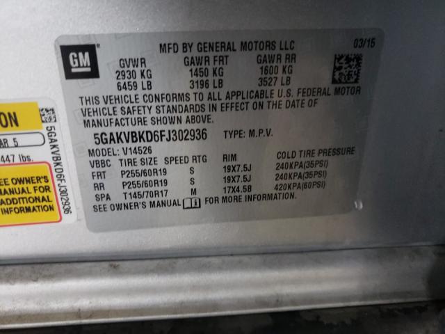 2015 BUICK ENCLAVE 5GAKVBKD6FJ302936