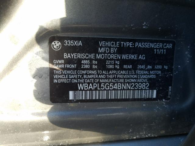 2011 BMW 335 XI WBAPL5G54BNN23982