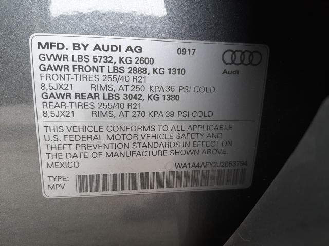 2018 AUDI SQ5 PREMIU WA1A4AFY2J2053794