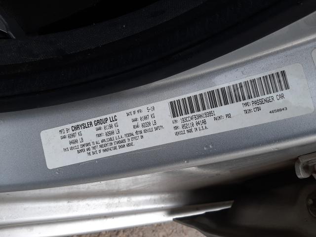 2010 DODGE AVENGER SX 1B3CC4FB3AN193951