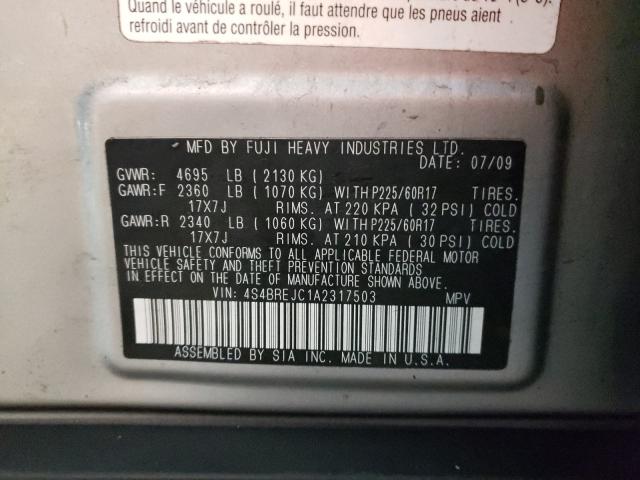 2010 SUBARU OUTBACK 3. 4S4BREJC1A2317503
