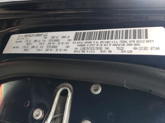 2012 DODGE RAM 1500 L 1C6RD7NT3CS178783