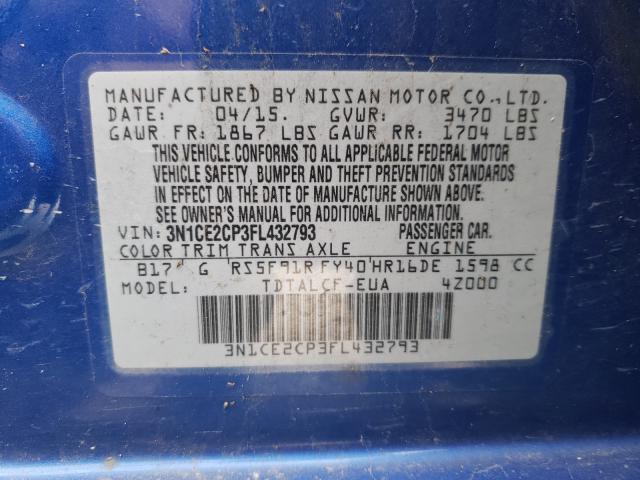 2015 NISSAN VERSA NOTE 3N1CE2CP3FL432793