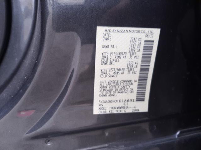 2012 NISSAN ARMADA SV 5N1AA0ND7CN618691