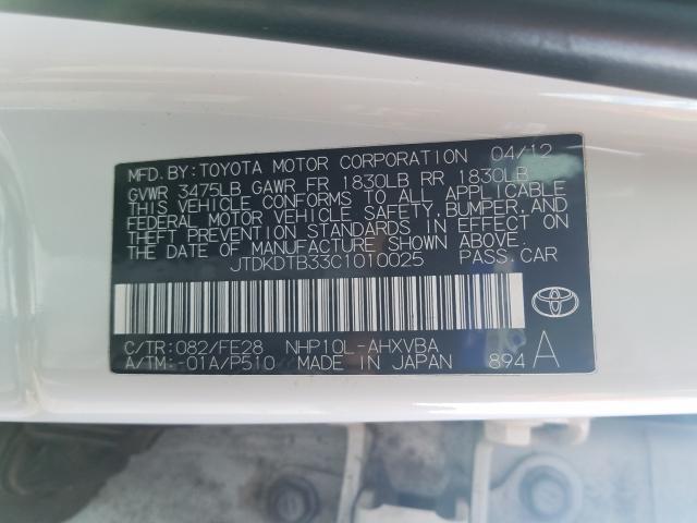 2012 TOYOTA PRIUS C JTDKDTB33C1010025