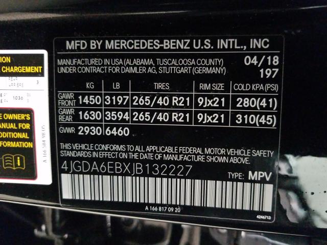 2018 MERCEDES-BENZ GLE 43 AMG 4JGDA6EBXJB132227