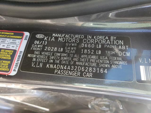2013 KIA RIO EX KNADN4A32D6283164