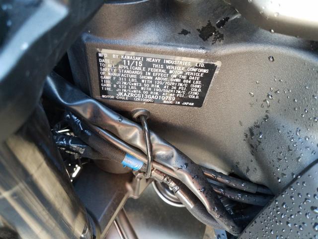 2016 KAWASAKI ZR1000 G JKAZRCG13GA010789