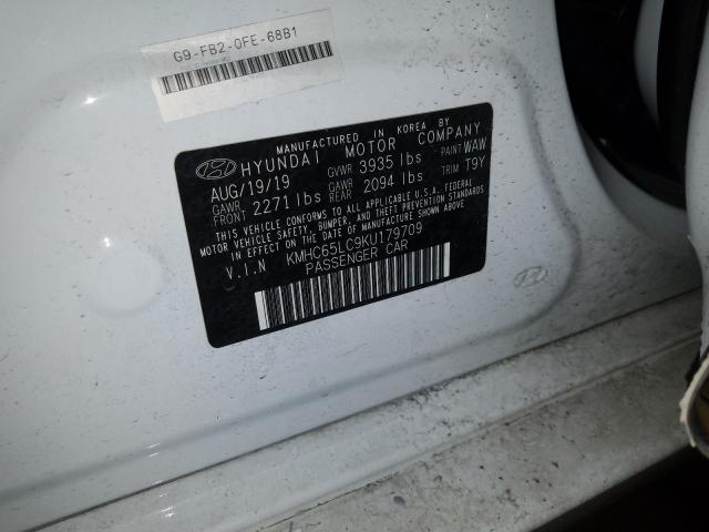 2019 HYUNDAI IONIQ BLUE KMHC65LC9KU179709