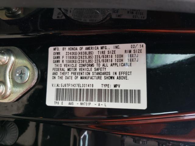 2014 HONDA CROSSTOUR 5J6TF1H37EL001419