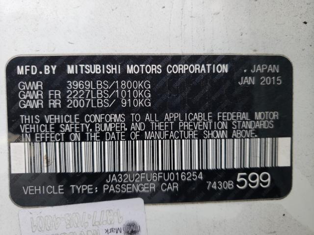 2015 MITSUBISHI LANCER ES JA32U2FU6FU016254