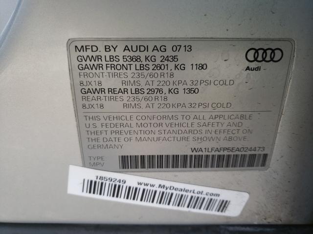 2014 AUDI Q5 PREMIUM WA1LFAFP5EA024473
