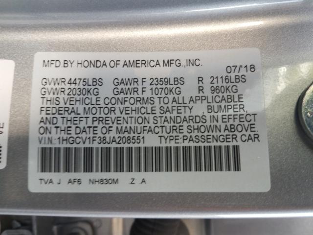 2018 HONDA ACCORD SPO - 1HGCV1F38JA208551