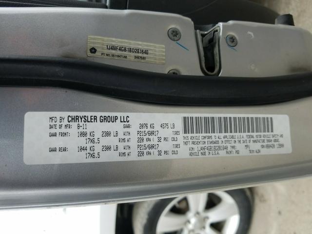 2011 JEEP PATRIOT LA 1J4NF4GB1BD281640