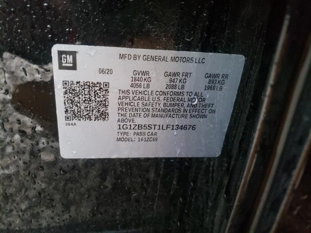 1G1ZB5ST1LF134676 Chevrolet Malibu Ls 2020. Фото: 9