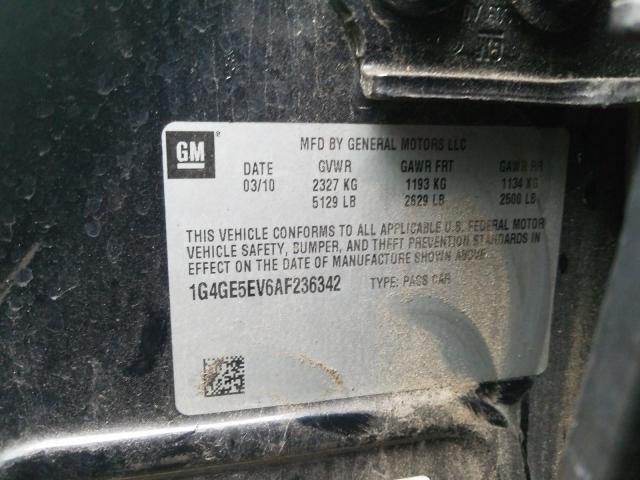 2010 BUICK LACROSSE C 1G4GE5EV6AF236342