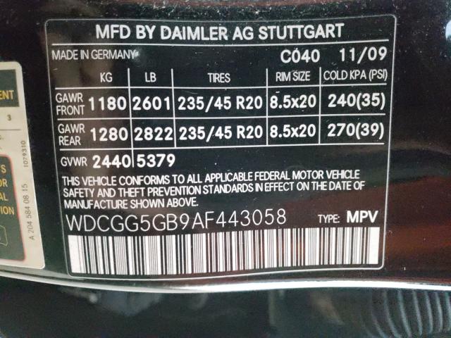 2010 MERCEDES-BENZ GLK 350 - WDCGG5GB9AF443058