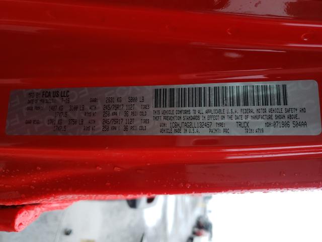 2020 JEEP GLADIATOR 1C6HJTAG2LL132457
