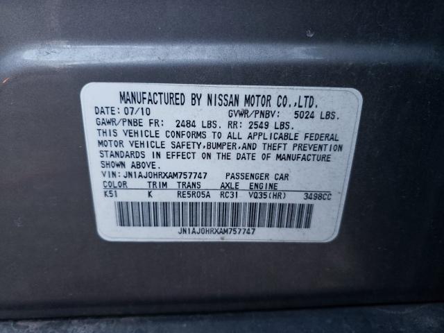 2010 INFINITI EX35 BASE JN1AJ0HRXAM757747