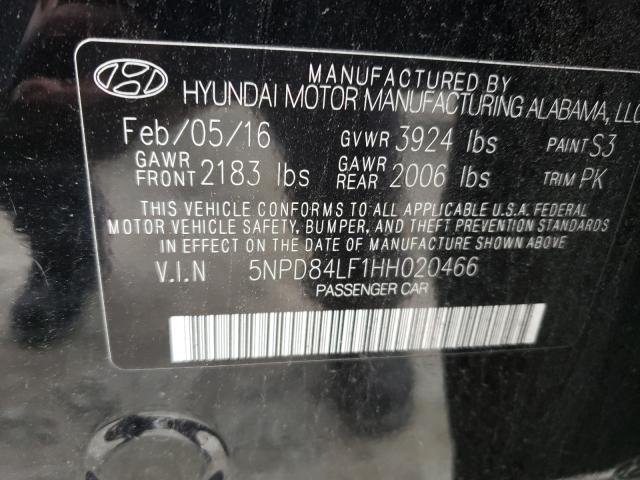 2017 HYUNDAI ELANTRA 5NPD84LF1HH020466
