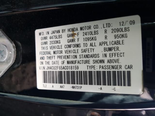 2010 ACURA TSX JH4CU2F65AC018159
