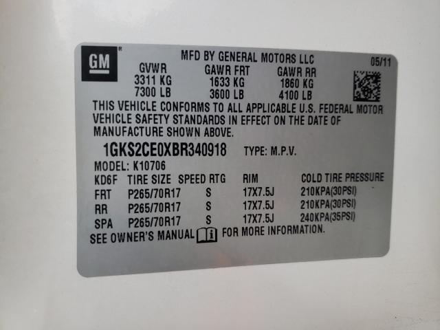 2011 GMC YUKON SLT 1GKS2CE0XBR340918