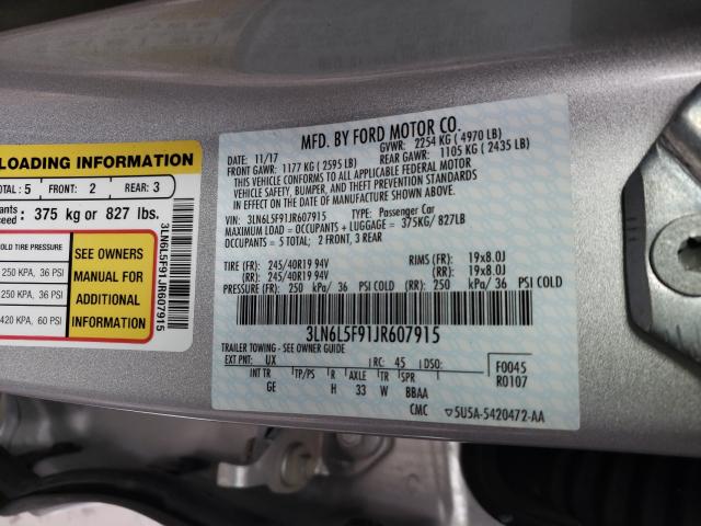 2018 LINCOLN MKZ RESERV 3LN6L5F91JR607915