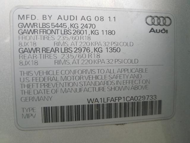 2012 AUDI Q5 PREMIUM WA1LFAFP1CA029733