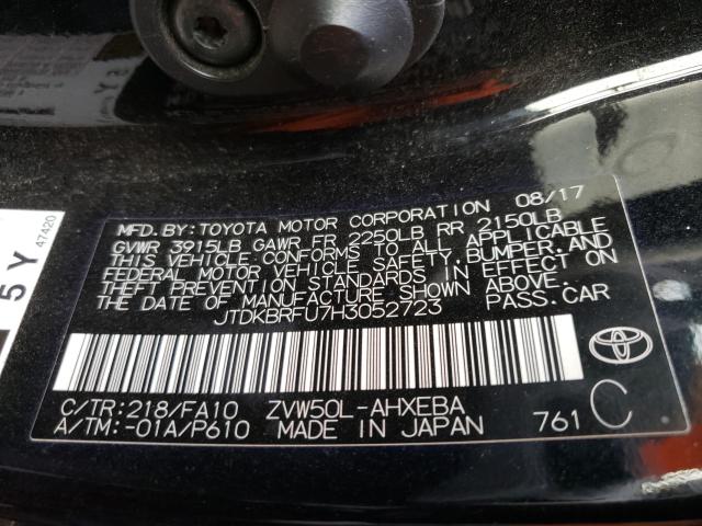 2017 TOYOTA PRIUS - JTDKBRFU7H3052723