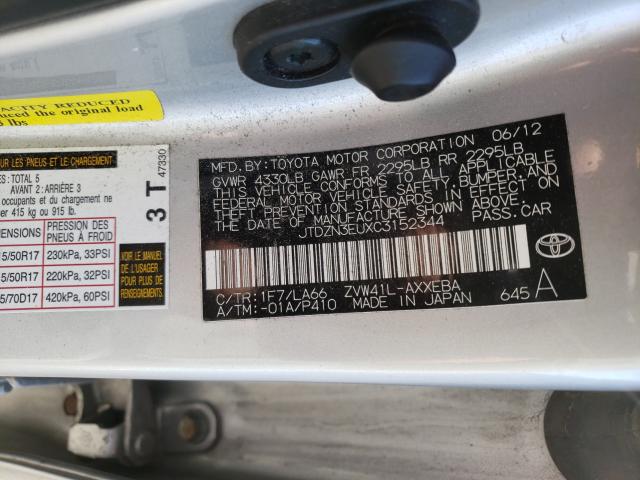 2012 TOYOTA PRIUS V JTDZN3EUXC3152344