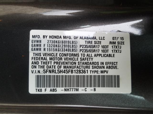 2015 HONDA ODYSSEY EX 5FNRL5H45FB128361