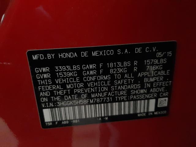 2015 HONDA FIT LX 3HGGK5H58FM787731